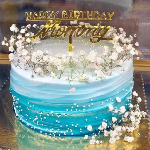 Bánh sinh nhật tặng mẹ hoa tươi