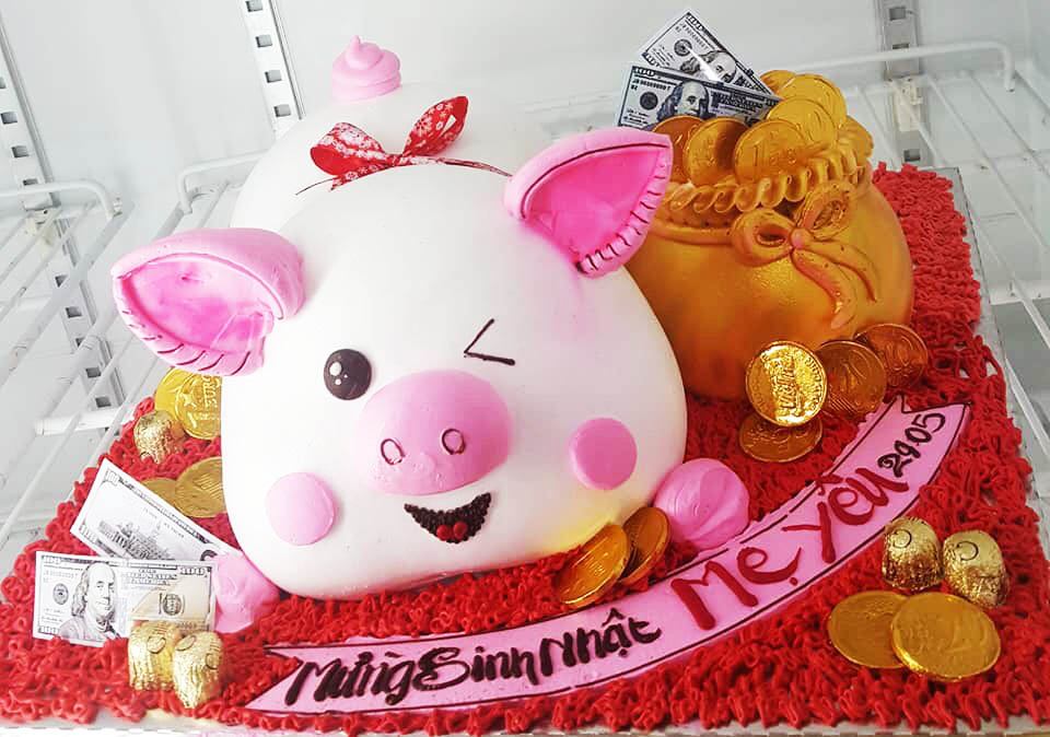 Bánh Sinh Nhật Con Heo(Lợn) Cho Người Tuổi Hợi Cute