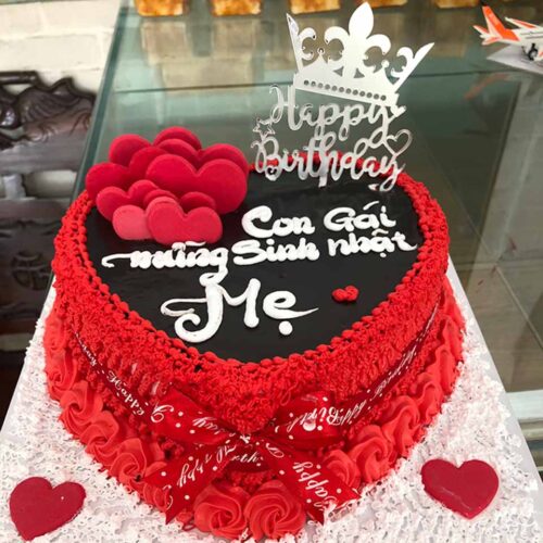 Bánh sinh nhật trái tim tặng mẹ yêu