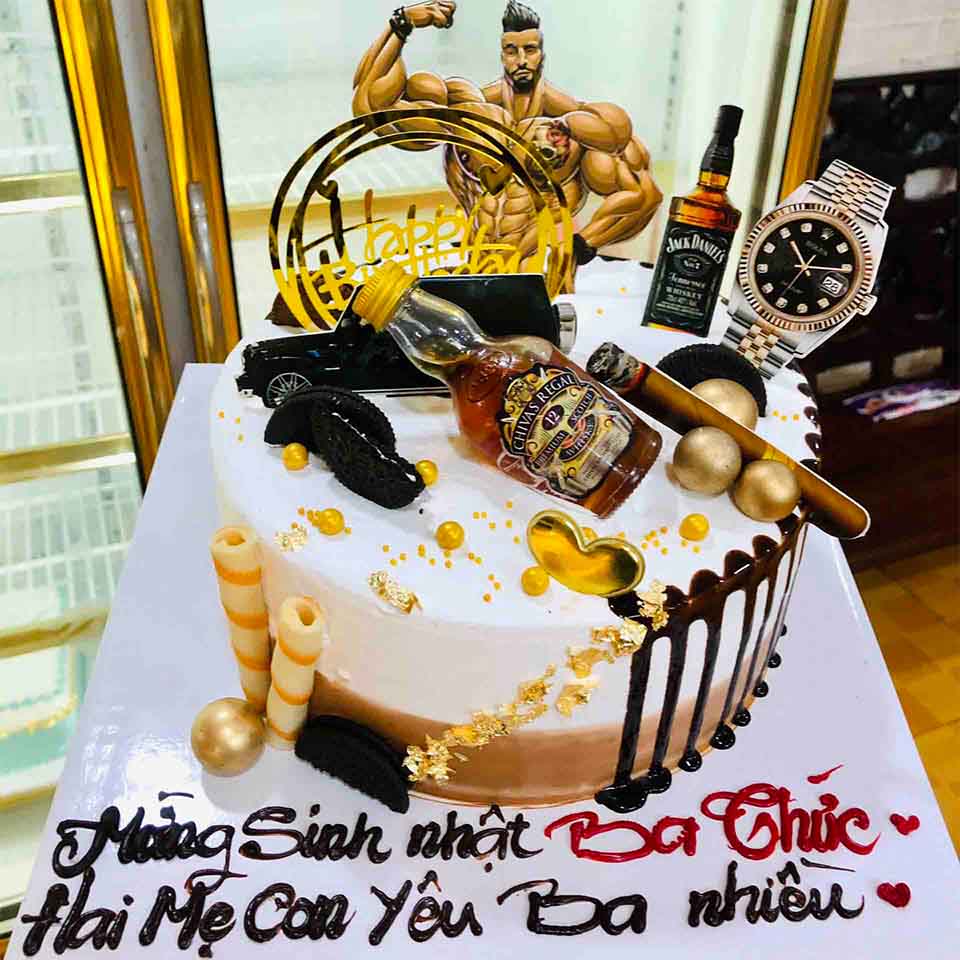 bánh sinh nhật tặng bố đẹp BK37 ⋆ Tiệm Bánh Choco