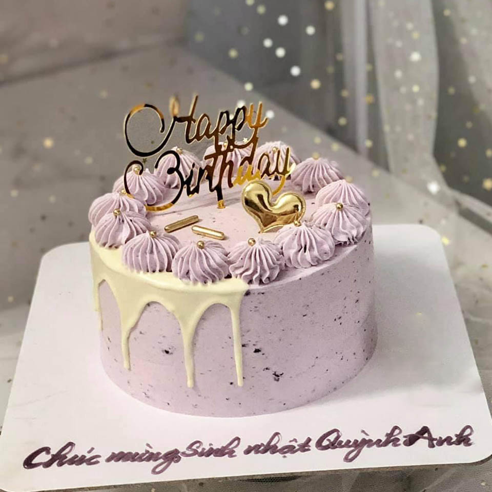 Bánh kem sinh nhật rồng vàng ấn tượng tặng chị gái - Bánh Thiên Thần :  Chuyên nhận đặt bánh sinh nhật theo mẫu