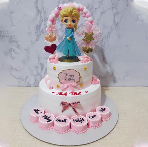 Bánh sinh nhật công chúa 2 tầng