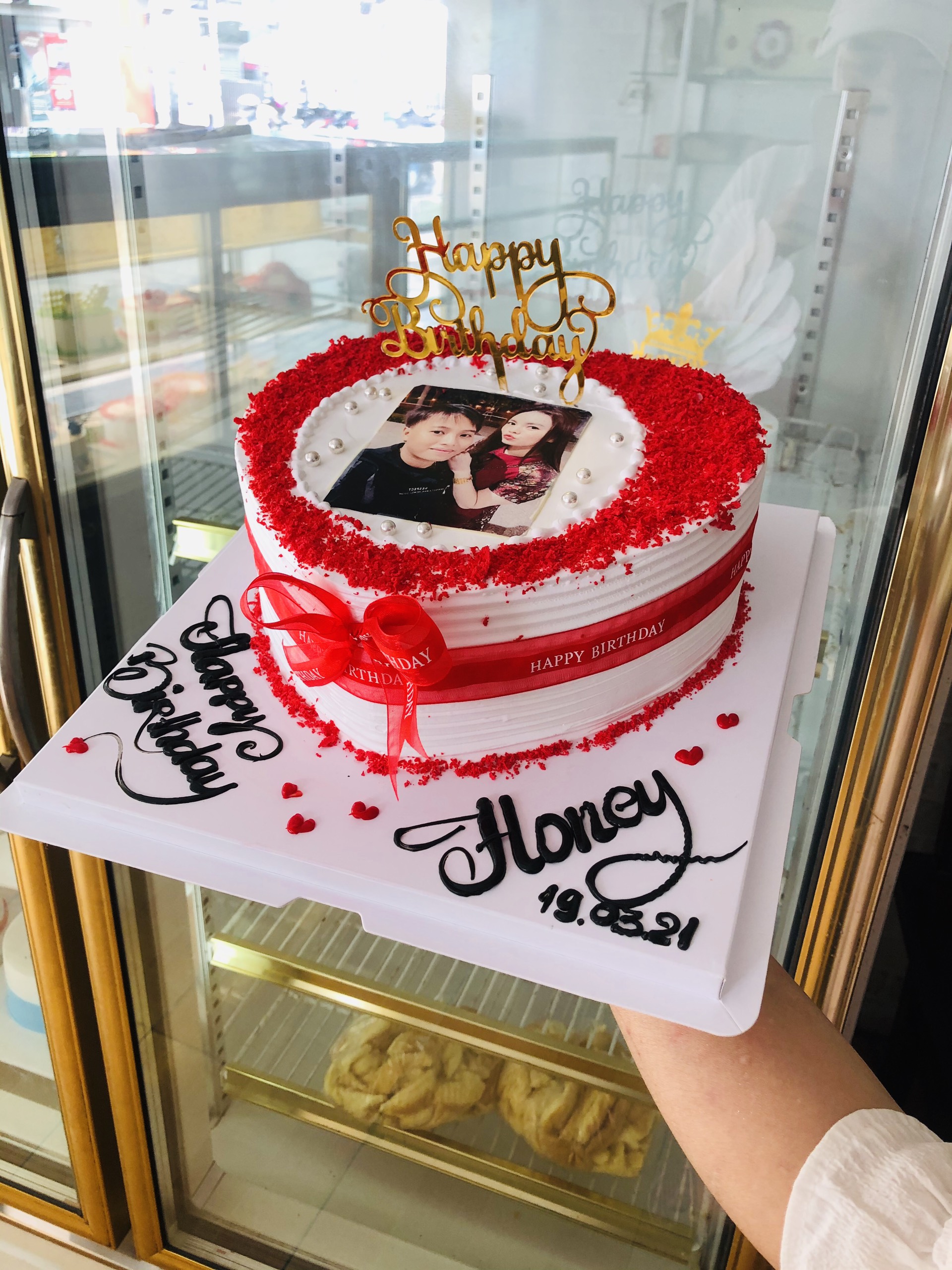 Bánh sinh nhật in hình tặng vợ