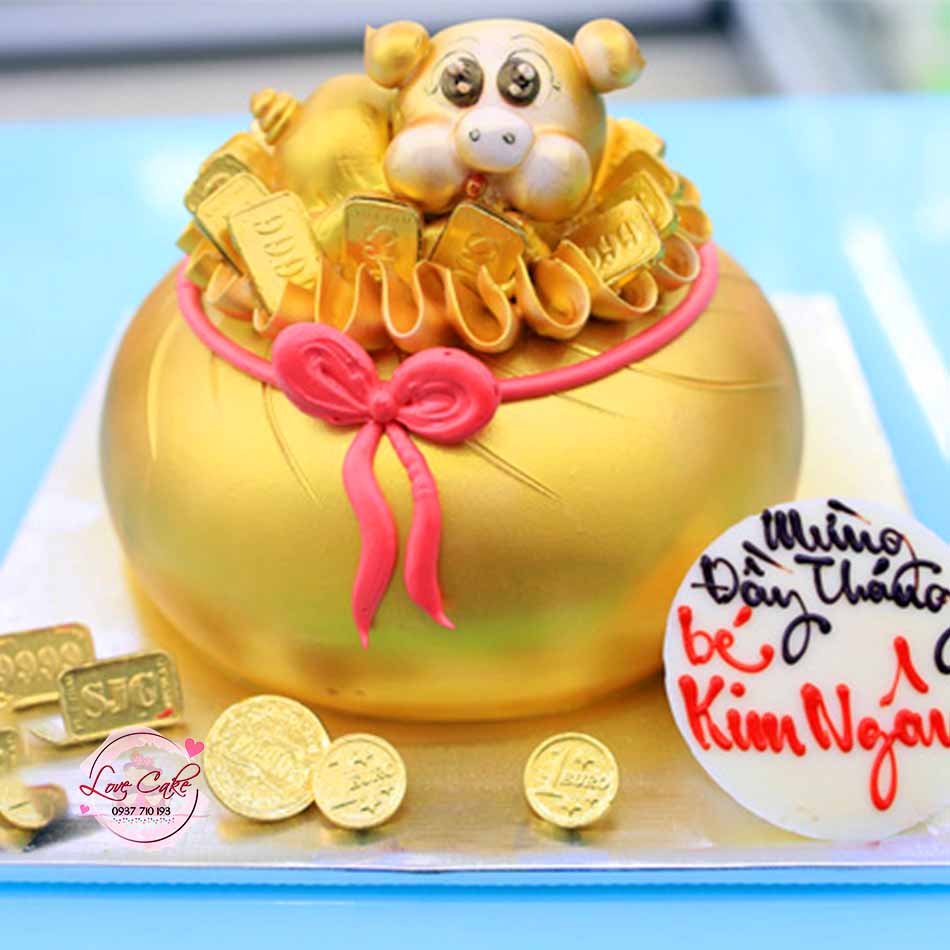 Bánh sinh nhật vẽ hình chuột xám - Thu Hường bakery