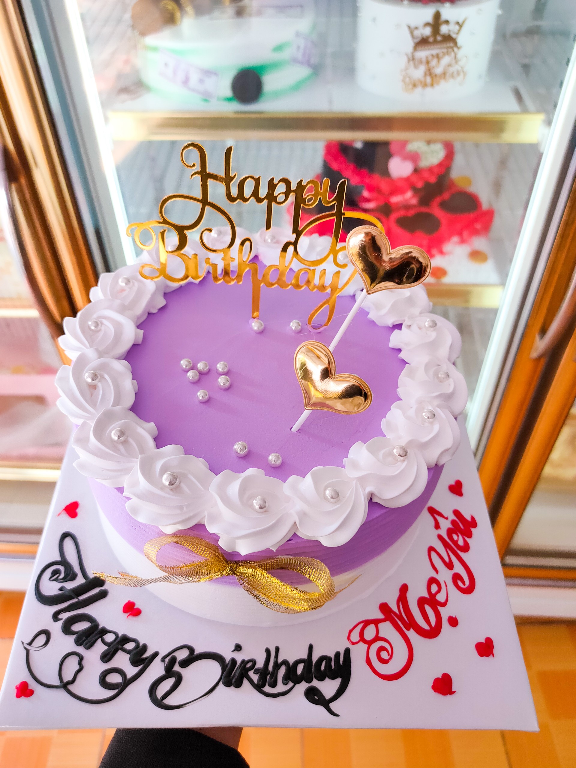 Bánh sinh nhật tone màu tím