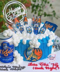 Bánh sinh nhật bia tiger tặng ba