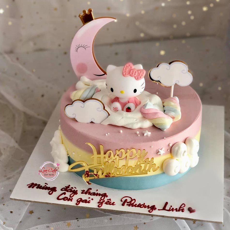 Bánh sinh nhật hình mèo dành cho bạn gái tuổi mão MS 2D-0074 - Tiệm Bánh  Chon Chon
