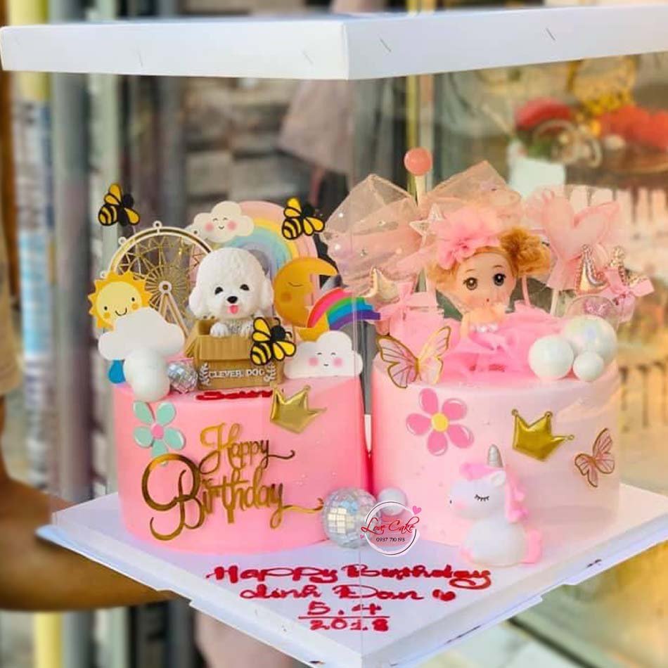 Bánh sinh nhật vẽ hình hàn quốc màu hồng quyễn rũ (Mẫu 47611) - FRIENDSHIP  CAKES & GIFT