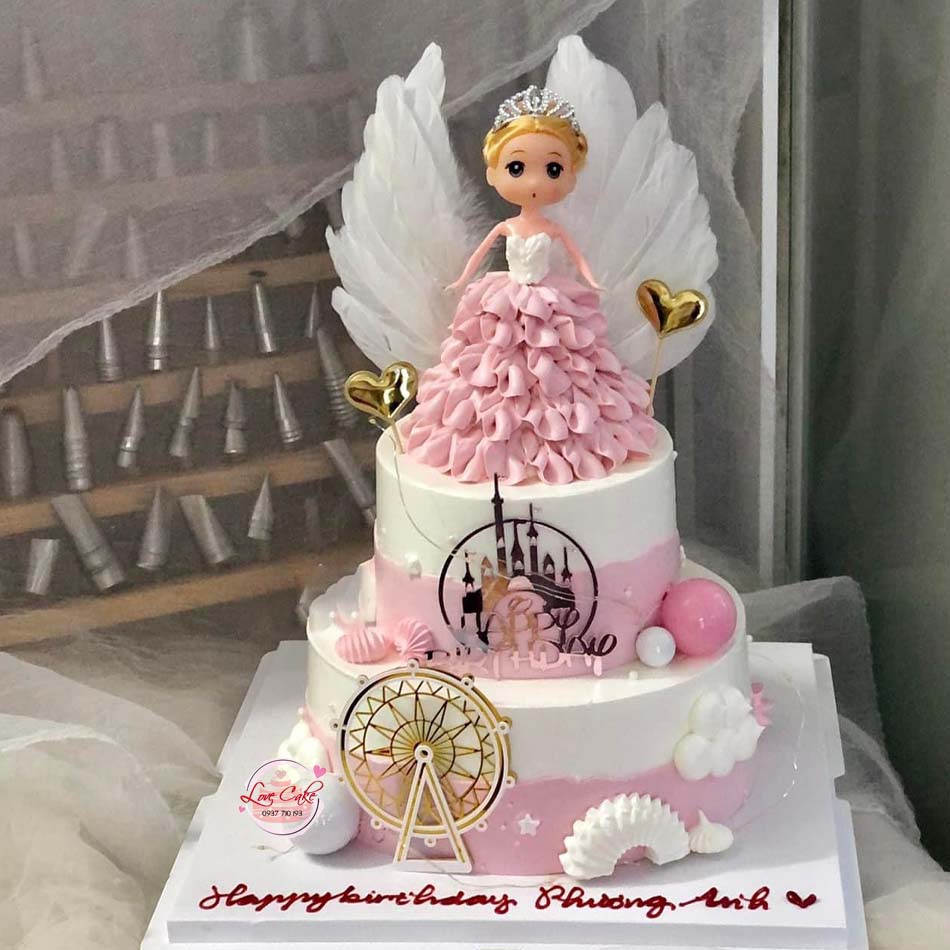 Bánh sinh nhật công chúa cho bé