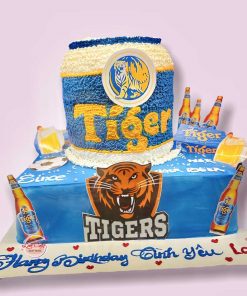 Bánh sinh nhật tặng bia tiger 2 tầng
