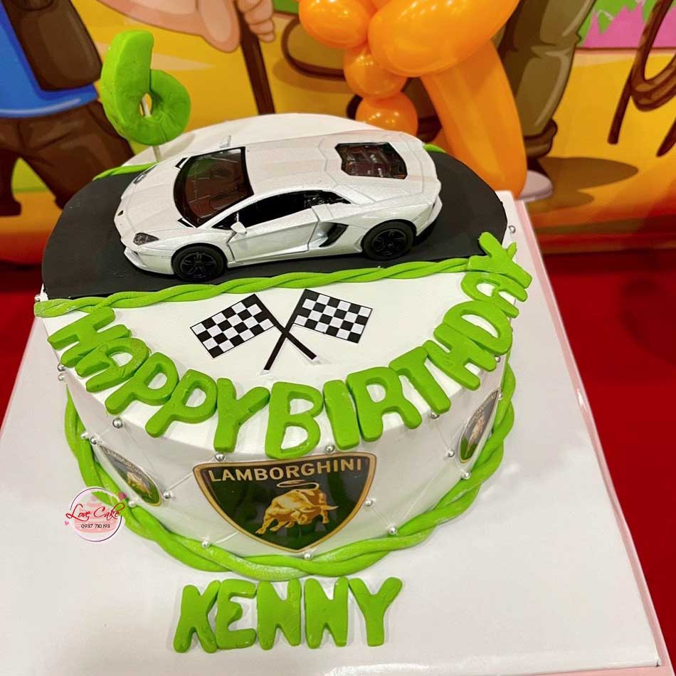 25 mẫu bánh sinh nhật hình ô tô xe cảnh sát cứu hỏa đẹp mắt