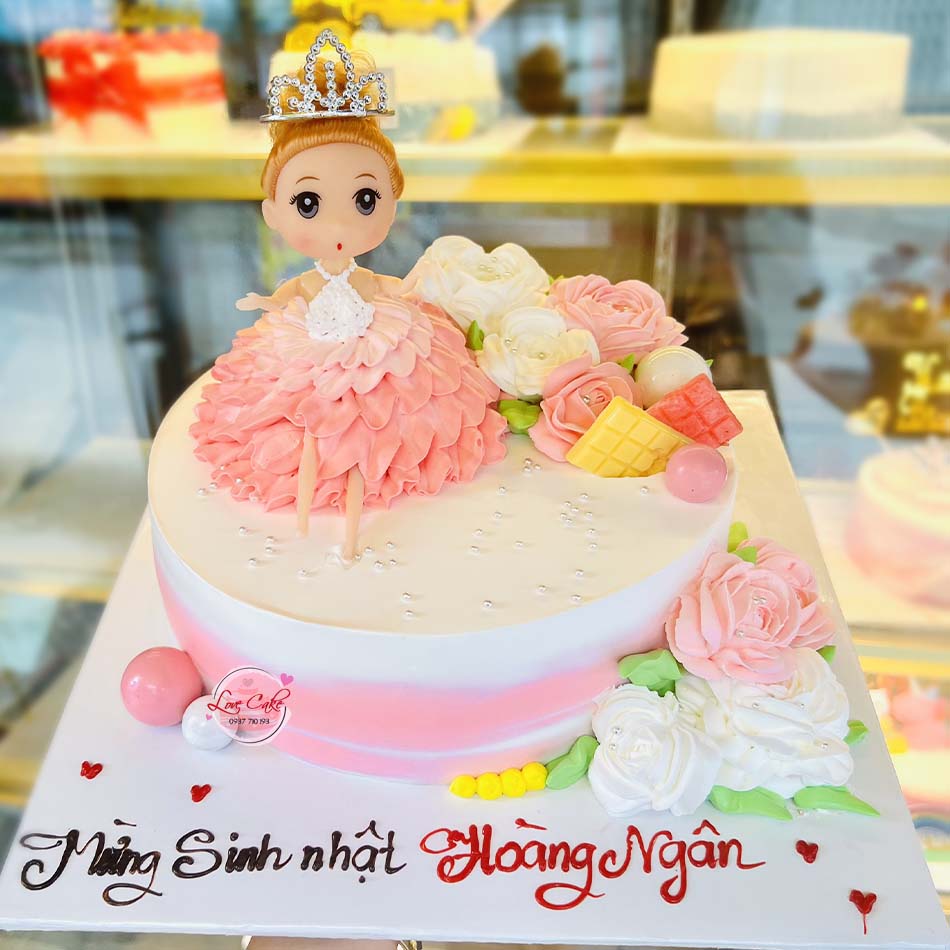 Bánh sinh nhật tạo hình 3d công chúa chibi sinh đôi đẹp ngộ nghĩnh cho bé  gái | Bánh Kem Ngộ Nghĩnh