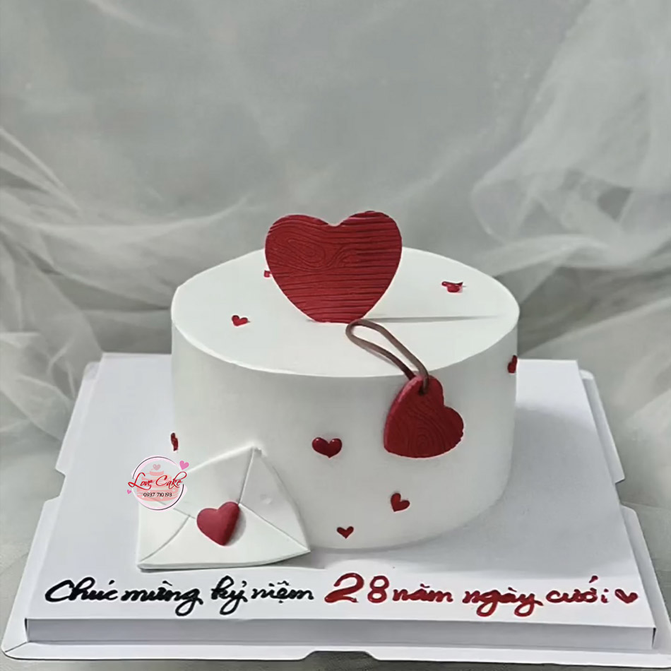 Bánh sinh nhật kỉ niệm ngày cưới 28 năm