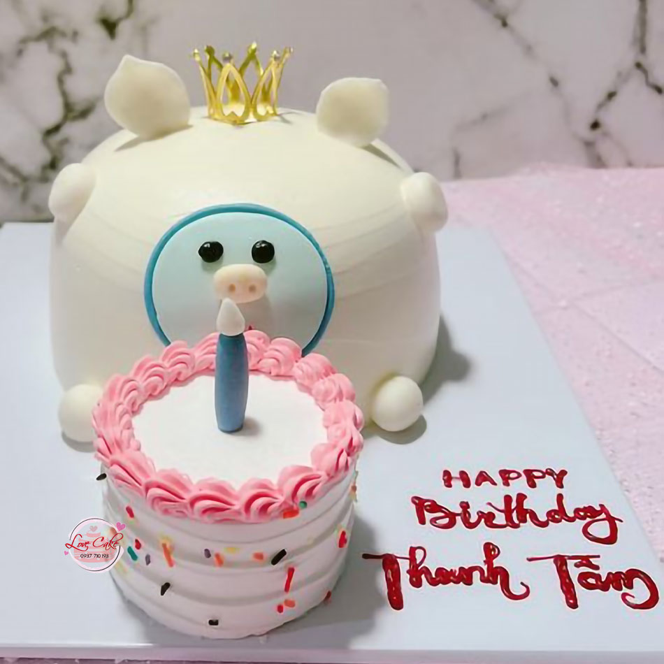Bánh sinh nhật trang trí chó cute CO-0446 - Cake Ocean
