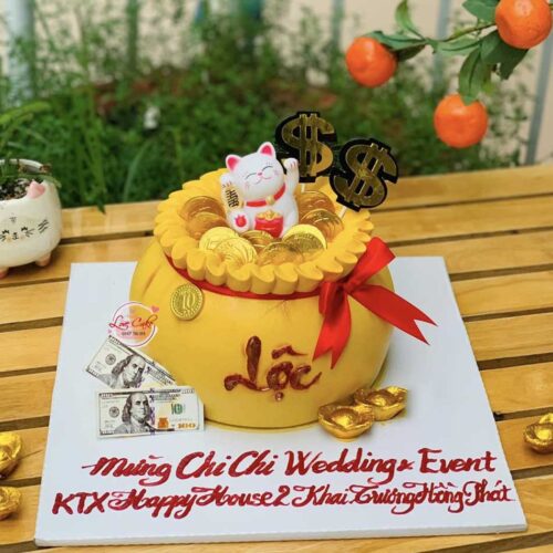 Bánh sinh nhật hũ vàng