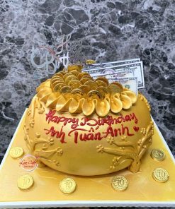 Bánh sinh nhật hũ vàng