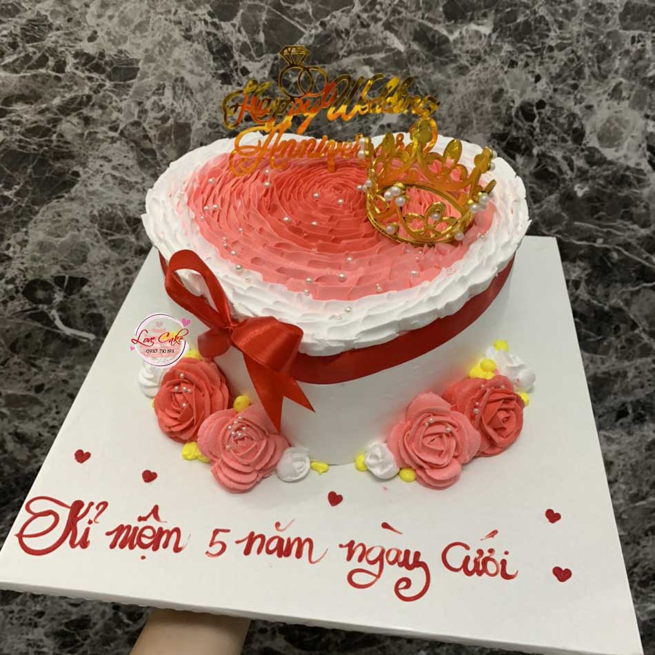 Bánh kỷ niệm ngày cưới đẹp nhất của cặp đôi hạnh phúc | Nhận đặt bánh sinh  nhật, bánh in ảnh, cupcake, fondant tại Hà Nội