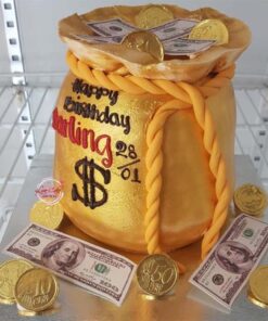 Bánh sinh nhật túi vàng