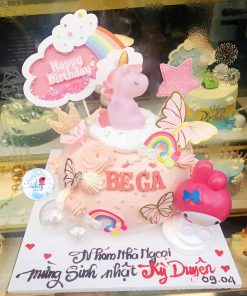 Bánh sinh nhật ngựa pony tặng bé gái