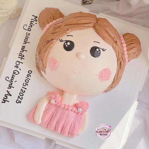 Bánh sinh nhật nhân vật bé gái dễ thương