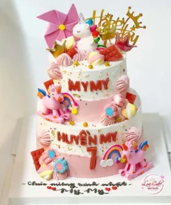 Bánh sinh nhật 2 tầng cho bé gái