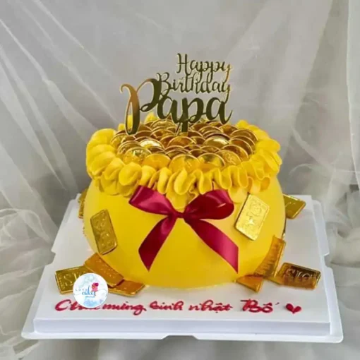 Bánh sinh nhật hũ vàng