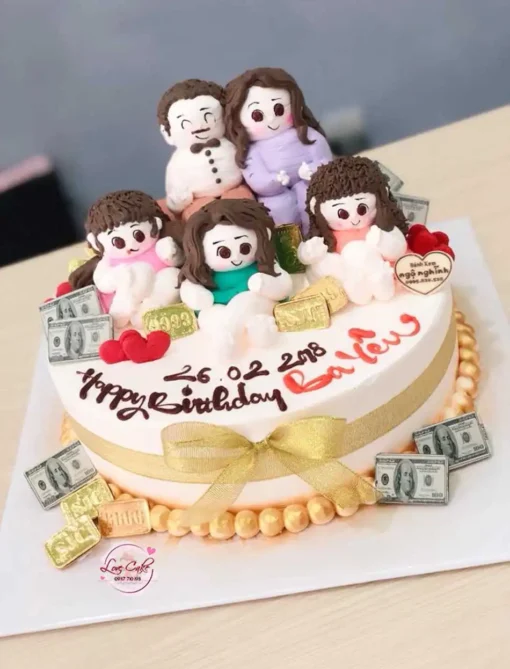 Bánh sinh nhật tạo hình gia đình 3d