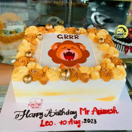 Bánh sinh nhật in hình con sư tử