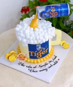 Bánh sinh nhật hình ly bia tiger đẹp