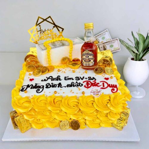 Bánh sinh nhật hình vuông tặng sếp nam